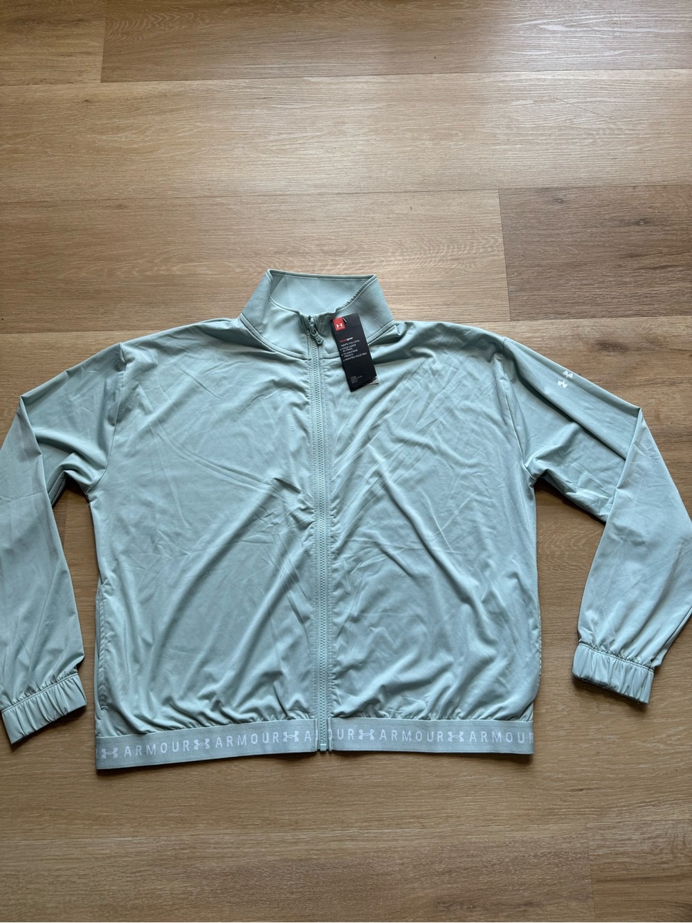 Under Armour Women's Sage Green Full-Zip Cowl Sweater